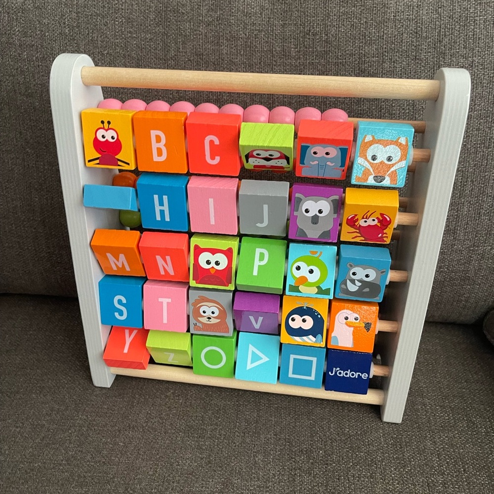 Adore Multicolor Animal Alphabet Abacus